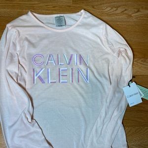 Calvin Klein pyjama long sleeve pink girls(14/16) shirt